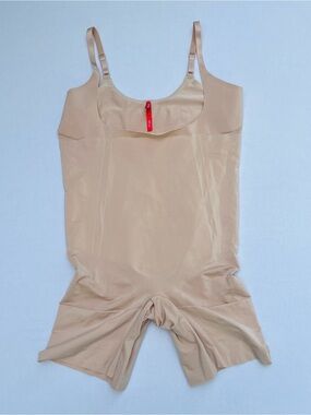 SPANX OnCore Open-Bust Mid-Thigh Bodysuit Super Firm Compression Plus Size 2X
